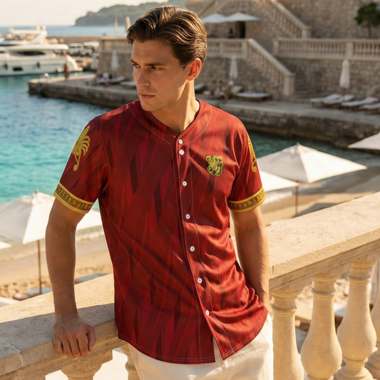 Casa Del Sol Rojo - Button-Up Performance Shirt