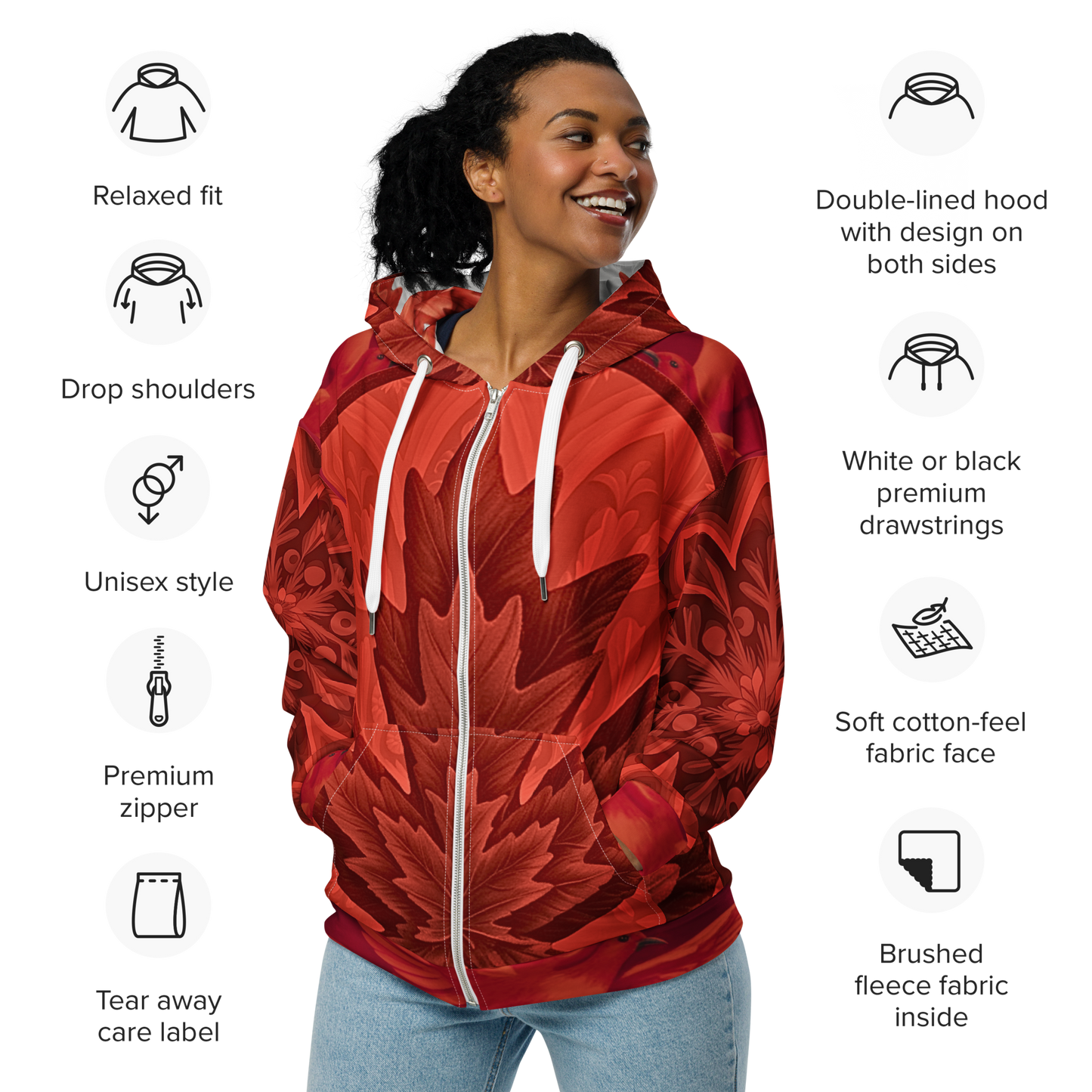 Dovenfield Drippy - Majestic North - Unisex Zip Hoodie