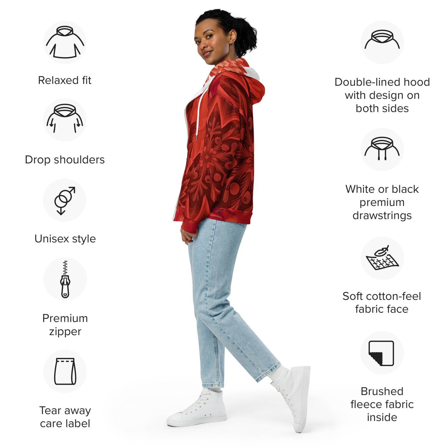 Dovenfield Drippy - Majestic North - Unisex Zip Hoodie