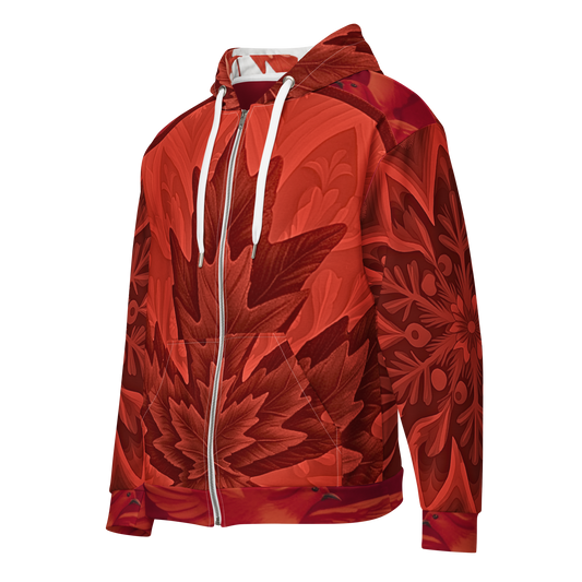 Majestic North Crimson – Zip Hoodie