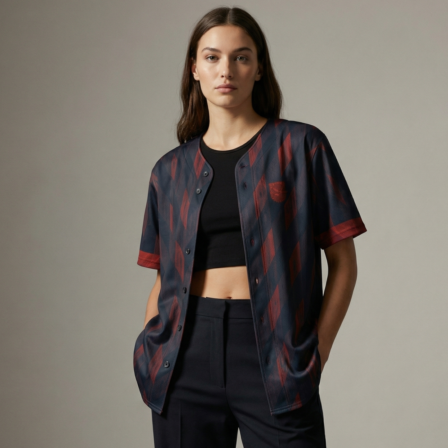 Onyx IV Red - Button-Up Performance Shirt