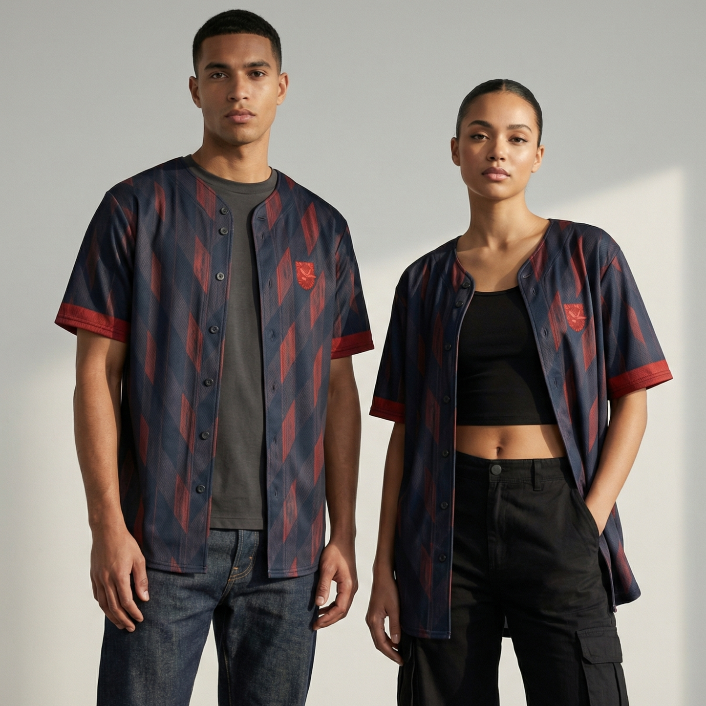 Onyx IV Red - Button-Up Performance Shirt